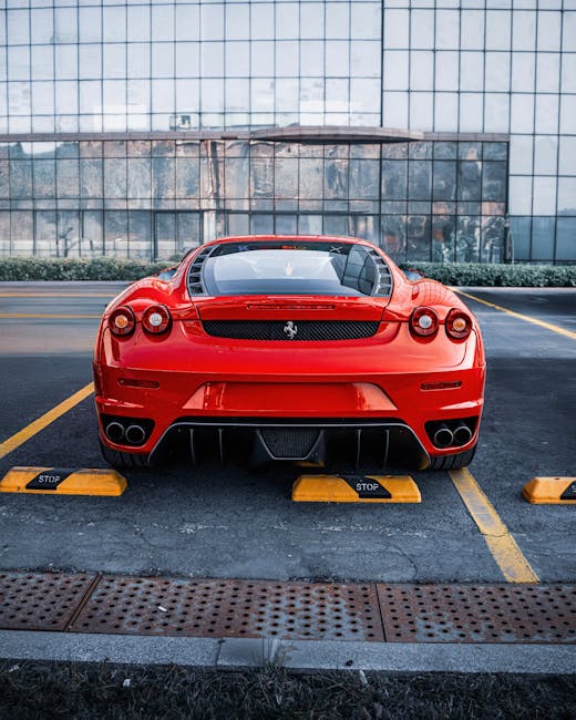 Luxury Cars - Sleek red Ferrari parked outdoors in Ankara, Tür #30599899