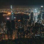 City Architecture - Breathtaking aerial view of Hong Kong skyline at #30944531