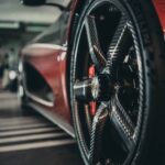 Luxury Cars - Detailed view of a luxury sports car wheel showc #6453051